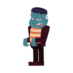 Halloween frankenstein cartoon vector design