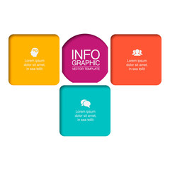 Vector infographic template with 3 steps or options. Data presentation, business concept design for web, brochure, diagram.