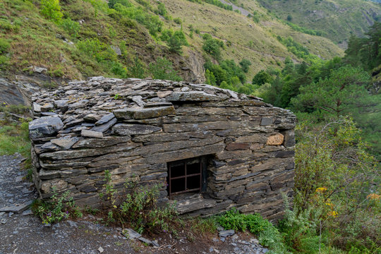 Anatori Crypts, near Shatili in the Upper Khevsureti. Georgia