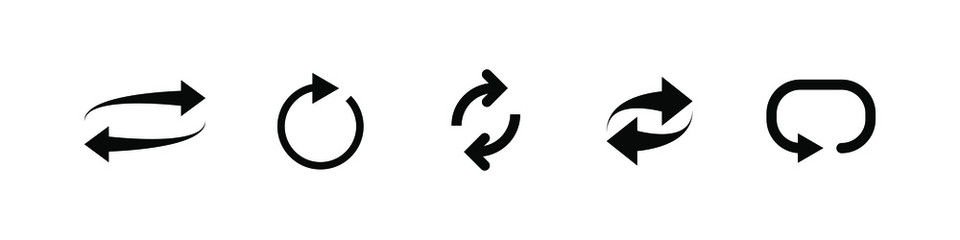 Set flat arrows vector with isolated on white background. Collections for web design, interface and more.