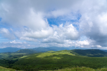 夏の車山山頂からの眺望