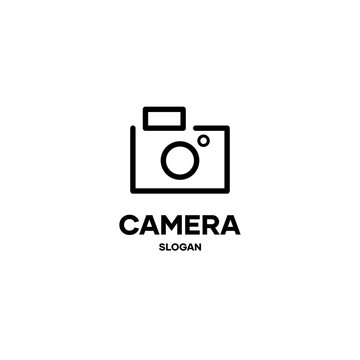 Simple camera icon logo, photography logo, logo for camera and photography shop. vector illustration