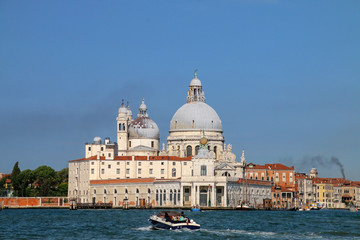 Basilica di Santa Maria della Salute on Punta della Dogana in Venice, Italy