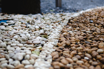 Obraz premium Blur two tone pebbles for background or text.