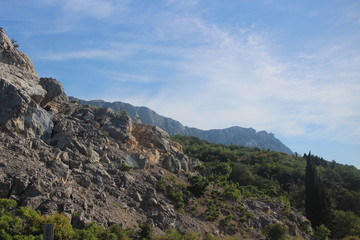 Fototapeta na wymiar Yalta beautiful views of Mount Ai-petri