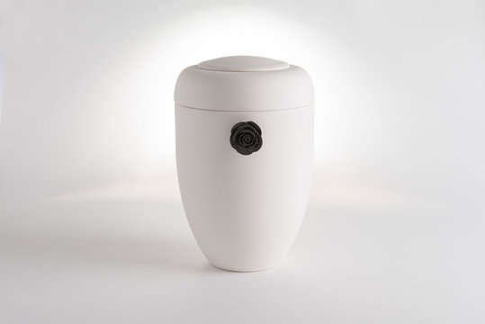 Cremation Urn For Ashes Isolated
