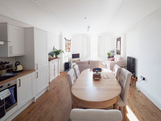 Interior of newly refurbished and renovated house
