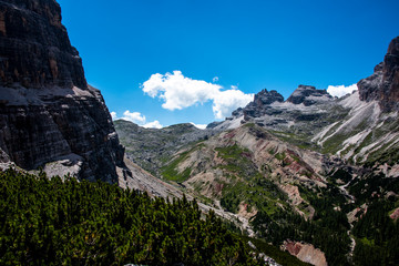 green valley in the dolomites one