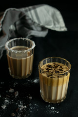 Two Coffee with dark background 