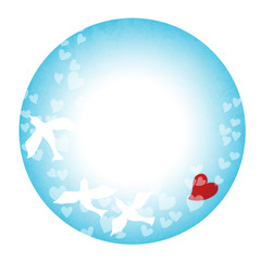 小鳥をモチーフにデザインした背景素材