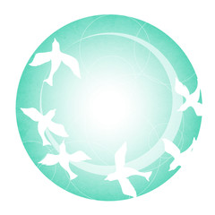 小鳥をモチーフにデザインした背景素材