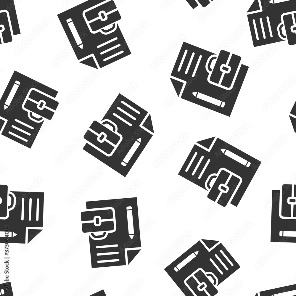 Aufkleber document note with pen icon in flat style. paper sheet pencil and briefcase vector illustration on w