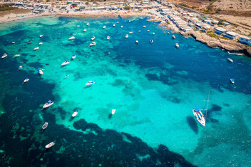 Obraz premium Aerial view of Armier Bay