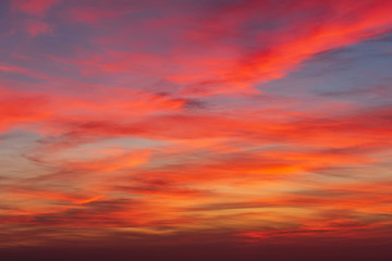 Naklejka na ściany i meble the sky reflects the colors of the sunset