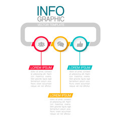 Vector infographic template with 3 steps or options. Data presentation, business concept design for web, brochure, diagram.