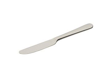silver fork on a white background