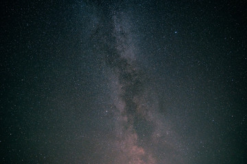 milky way galaxy visible on a night sky 
