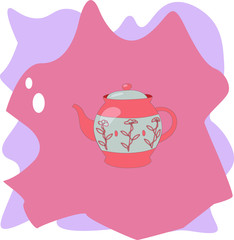 
beautiful modern color illustrations of sketches drawn on the theme of a coffee shop