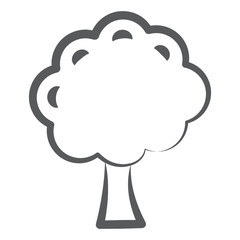 
Trendy icon of tree, wild forest 

