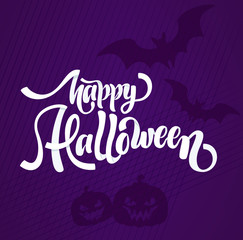 Beautiful colored Halloween card with volumetric letters