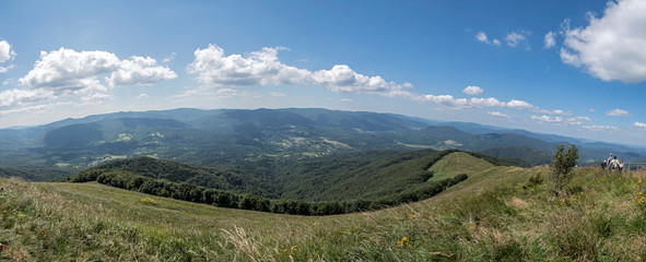 Fototapeta na wymiar Panorama góry w Bieszczadzkim Parku Narodowym