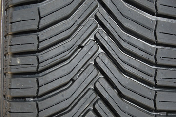 Closeup shot of a car tire