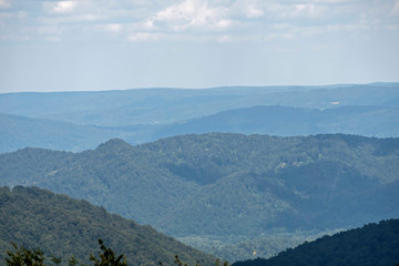 Panorama góry w Bieszczadzkim Parku Narodowym