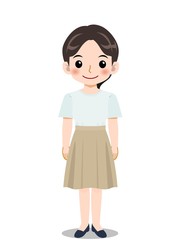 清楚な服装をした若い女性
