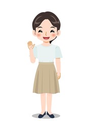 清楚な服装をした若い女性