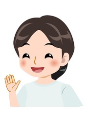 爽やかな服装のスカートの女の子