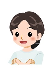 爽やかな服装のスカートの女の子