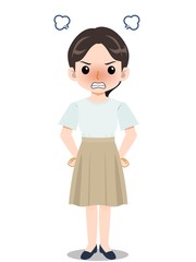 爽やかな服装のスカートの女の子