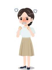 爽やかな服装のスカートの女の子