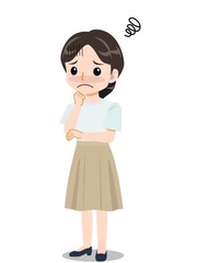 爽やかな服装のスカートの女の子