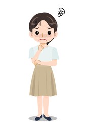 爽やかな服装のスカートの女の子
