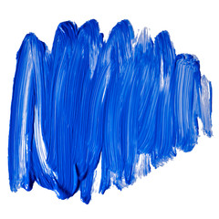 Stripes painted with oil paints isolated on white background