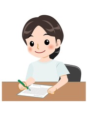 爽やかな服装のスカートの女の子