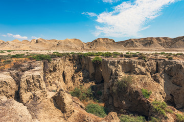 Mountain area with beautiful canyons