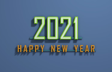 New Year 2021 Creative Design Concept - 3D Rendered Image	
