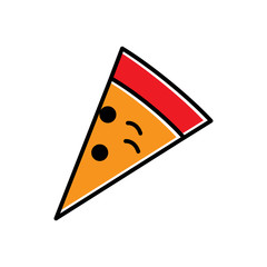 Pizza flat icon. Design template vector