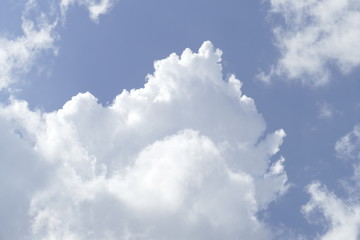 Naklejka na ściany i meble Weisse Wolken, Blauer Himmel, Hintergrundbild, Deutschland, Europa