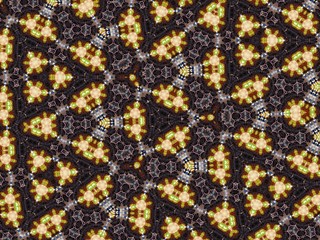 Illustration of an abstract colorful geometric background with beautiful patterns. Kaleidoscope art