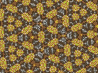 Illustration of an abstract colorful geometric background with beautiful patterns. Kaleidoscope art