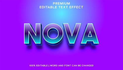 Obraz premium Nova - Editable Text Effect Style Vector