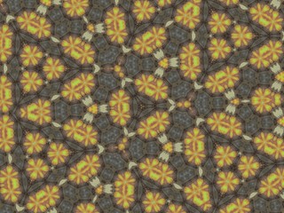 Illustration of an abstract colorful geometric background with beautiful patterns. Kaleidoscope art