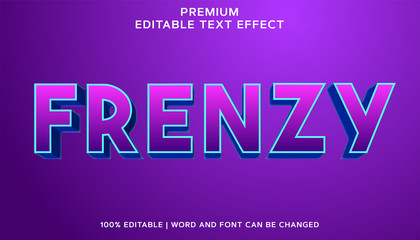 Frenzy - Editable Text Effect Style Vector