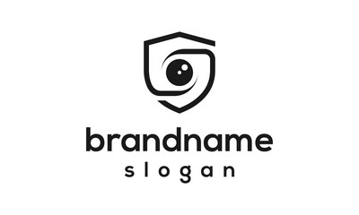 camera security logo design vector