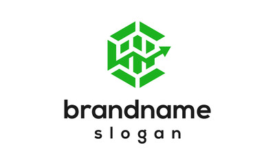 Statistic financial logo design vector