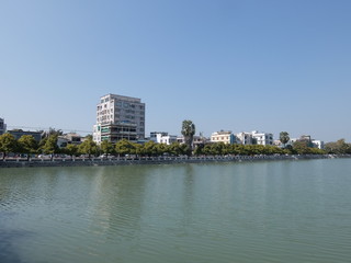 マンダレーのロイヤルパレスの川