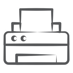 
Printer doodle vector design, typographers in editable style 
